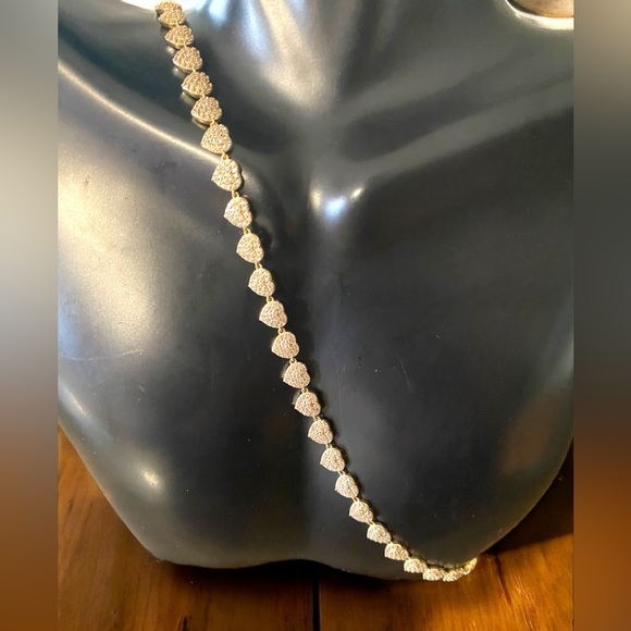 Beautiful Designer 14k Yellow Gold Heart Link 6mm Wide Chain 18” Necklace! - Picture 9 of 16